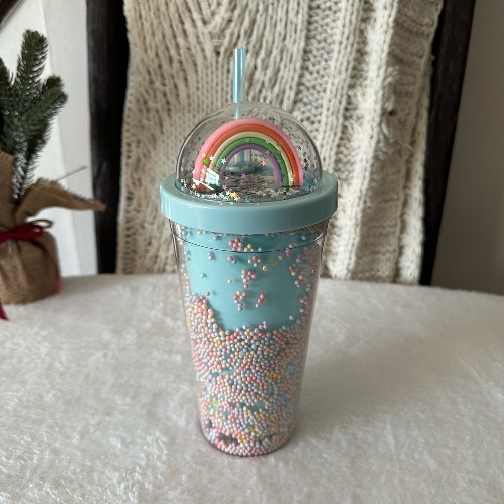 NWT Starbucks Blue Tumbler with Straw - Picture 3 of 4